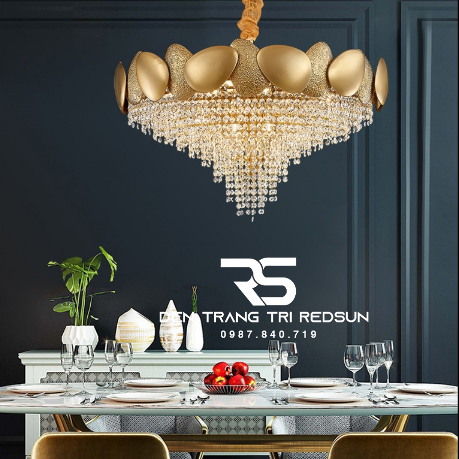 Đèn Chùm Trang Trí Phòng Khách, Sảnh Chờ, Phòng Ăn, Phòng Ngủ Chất Liệu Pha Lê  DCP-005