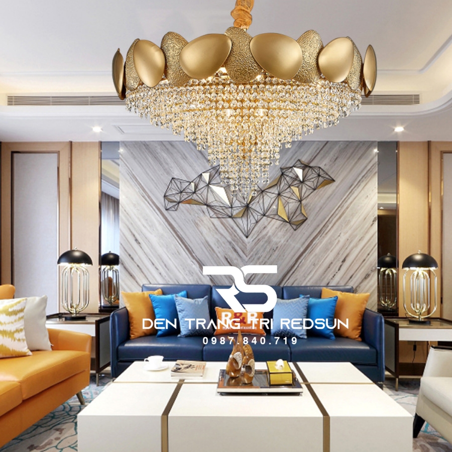 Đèn Chùm Trang Trí Phòng Khách, Sảnh Chờ, Phòng Ăn, Phòng Ngủ Chất Liệu Pha Lê  DCP-005