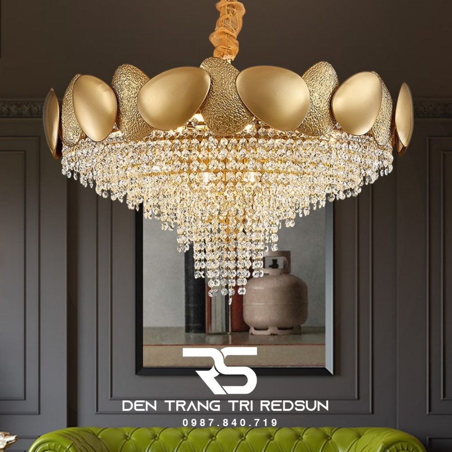 Đèn Chùm Trang Trí Phòng Khách, Sảnh Chờ, Phòng Ăn, Phòng Ngủ Chất Liệu Pha Lê  DCP-005