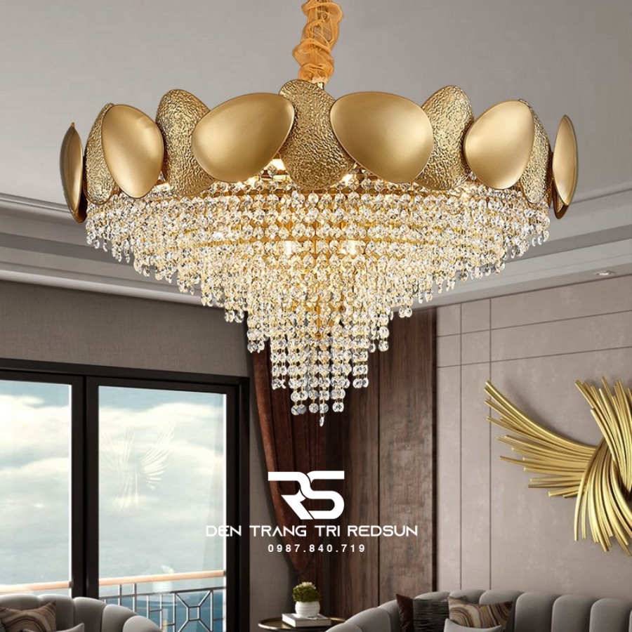 Đèn Chùm Trang Trí Phòng Khách, Sảnh Chờ, Phòng Ăn, Phòng Ngủ Chất Liệu Pha Lê  DCP-005