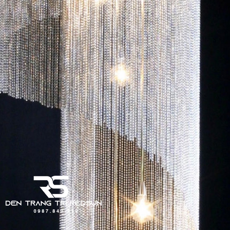 Đèn Chùm Pha Lê Lắp Thông Tầng Phòng Khách Biệt Thự, Sảnh Khách Sạn, Nhà Hàng Phong Cách Bắc Âu Hiện Đại DCP-007