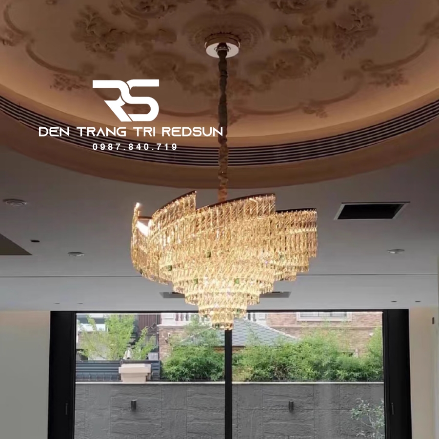 Đèn Chùm Trang Trí Phòng Khách, Sảnh Chờ, Phòng Ăn, Phòng Ngủ Chất Liệu Pha Lê  DCP-012