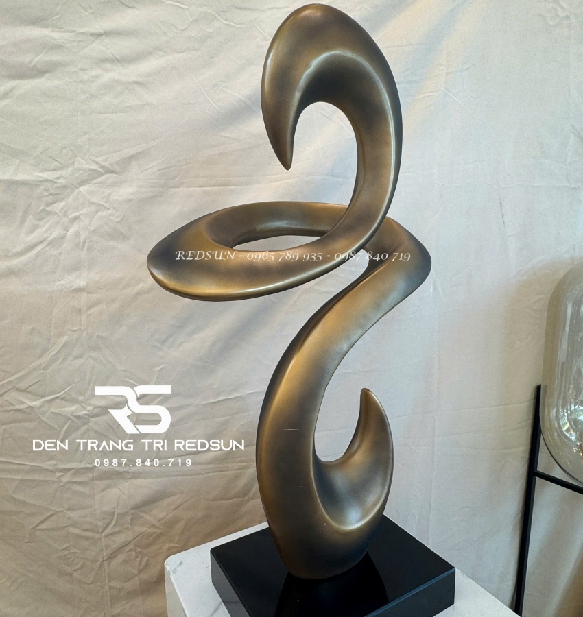 Đồ Trang Trí Nghệ Thuật Phòng Khách, Hành Lang, Sảnh Chờ Nhà Hàng, Khách Sạn Điêu Khắc Dạng Hình Học DDC-026