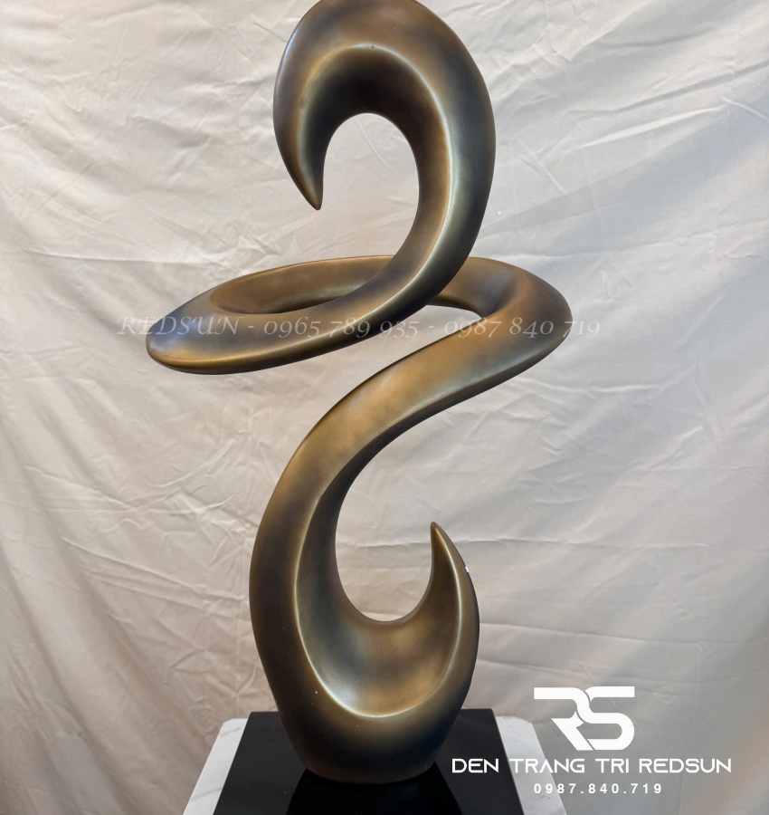 Đồ Trang Trí Nghệ Thuật Phòng Khách, Hành Lang, Sảnh Chờ Nhà Hàng, Khách Sạn Điêu Khắc Dạng Hình Học DDC-026