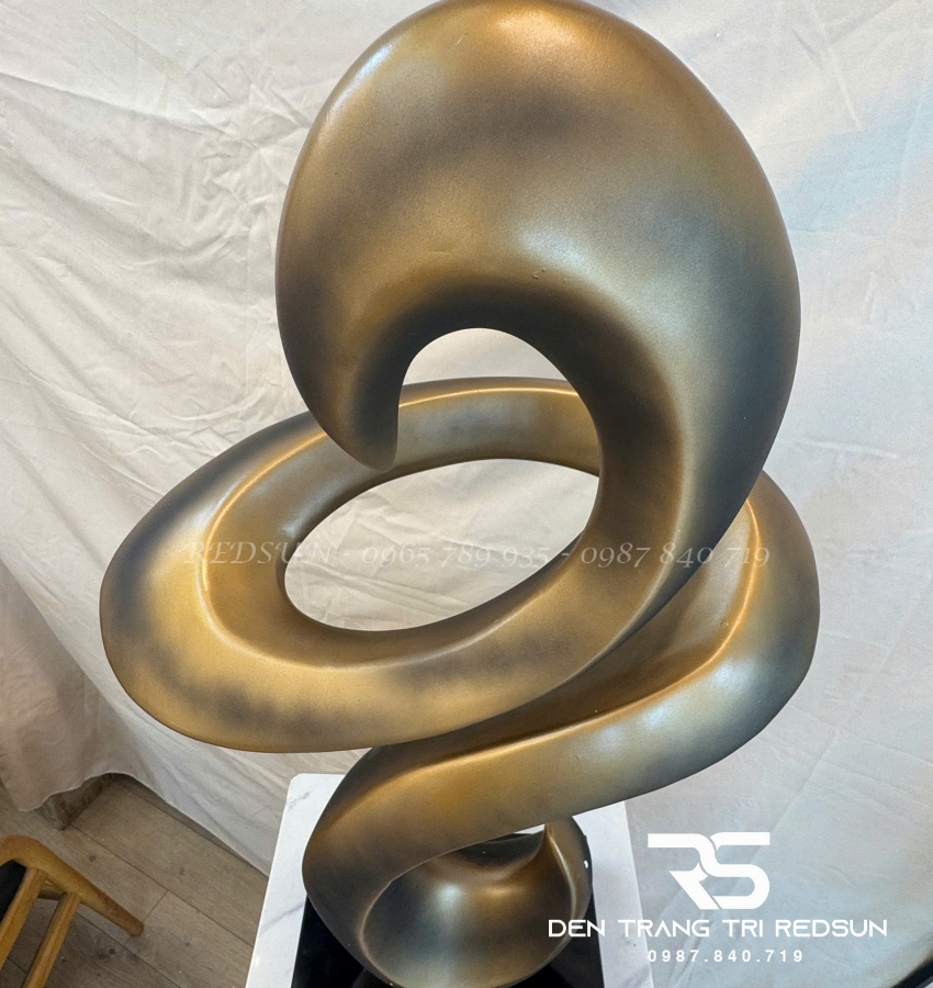 Đồ Trang Trí Nghệ Thuật Phòng Khách, Hành Lang, Sảnh Chờ Nhà Hàng, Khách Sạn Điêu Khắc Dạng Hình Học DDC-026