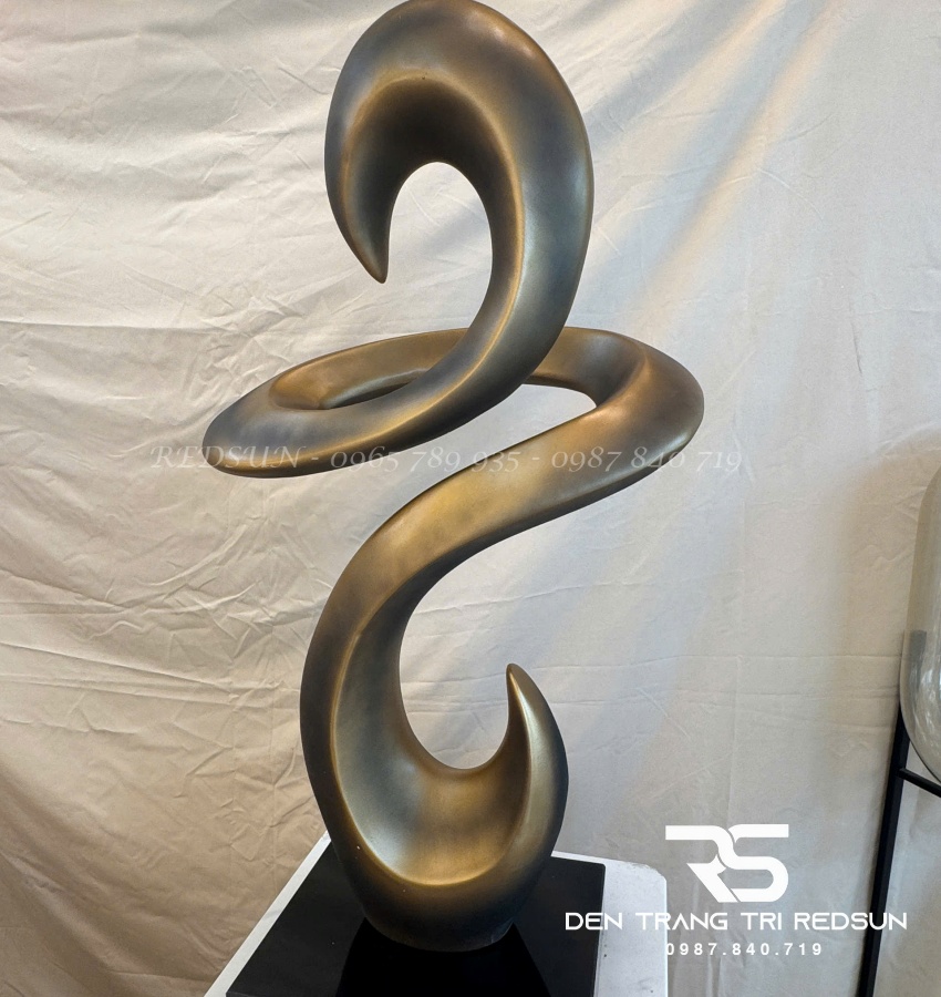 Đồ Trang Trí Nghệ Thuật Phòng Khách, Hành Lang, Sảnh Chờ Nhà Hàng, Khách Sạn Điêu Khắc Dạng Hình Học DDC-026