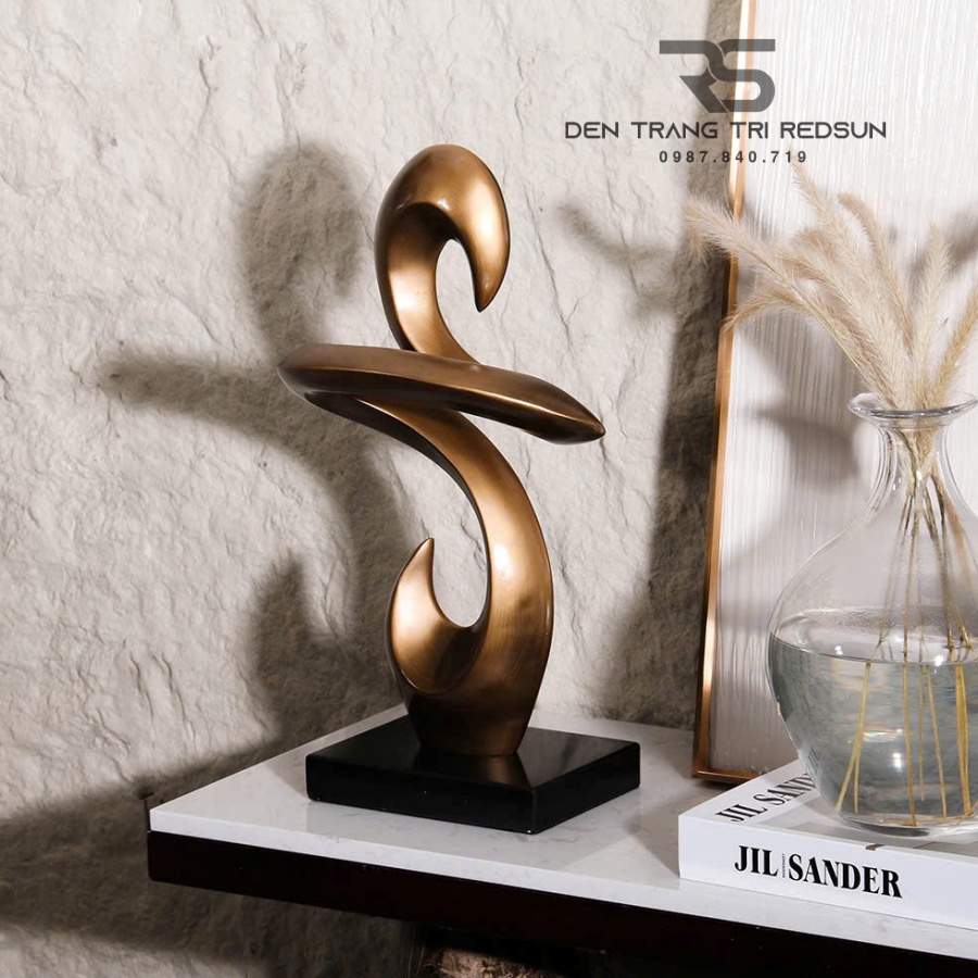 Đồ Trang Trí Nghệ Thuật Phòng Khách, Hành Lang, Sảnh Chờ Nhà Hàng, Khách Sạn Điêu Khắc Dạng Hình Học DDC-026