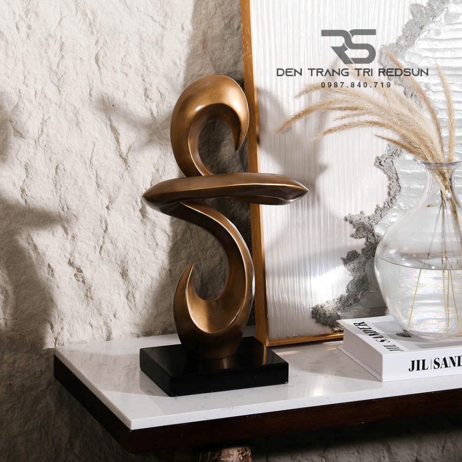 Đồ Trang Trí Nghệ Thuật Phòng Khách, Hành Lang, Sảnh Chờ Nhà Hàng, Khách Sạn Điêu Khắc Dạng Hình Học DDC-026