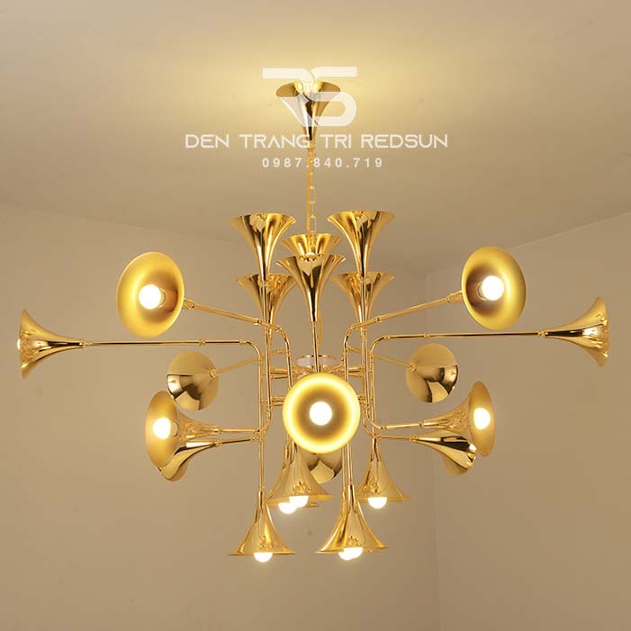 Đèn Chùm Phòng Khách Hiện Đại Phong Cách Bắc Âu Kiểu Loa DC-T058