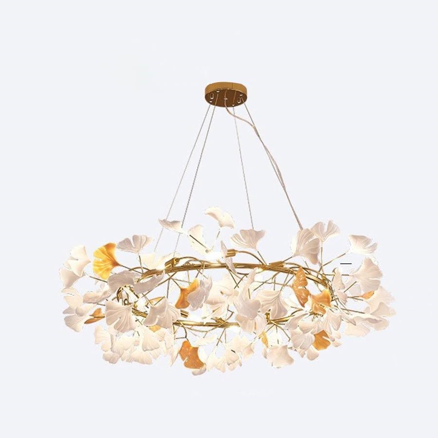 Đèn Chùm Phòng Khách Hiện Đại Phong Cách Bắc Âu Ginkgo Leaf DC-L059