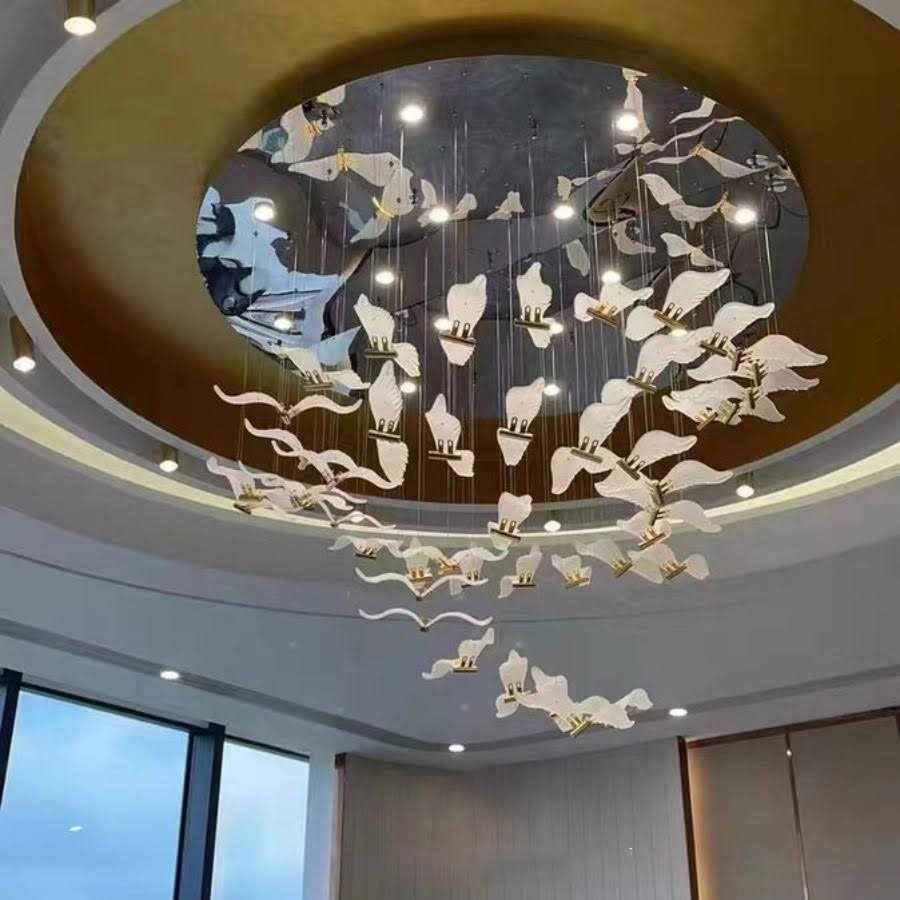 Đèn Thả Hiện Đại Cánh Chim Acrylic Lắp Phòng Khách, Sảnh Chờ, Thông Tầng Cầu Thang HTK060