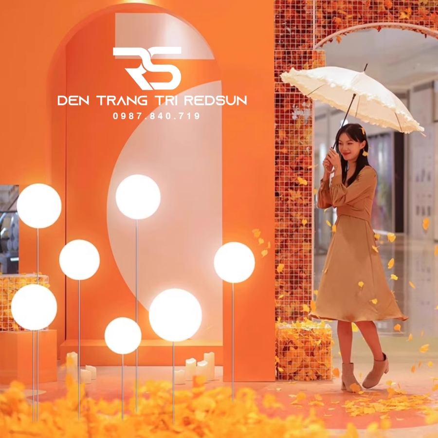 Đèn Sân Vườn Cảnh Quan Ngoài Trời Hình Cầu Trang Trí Resort, Nhà Hàng, Công Viên DSV-002