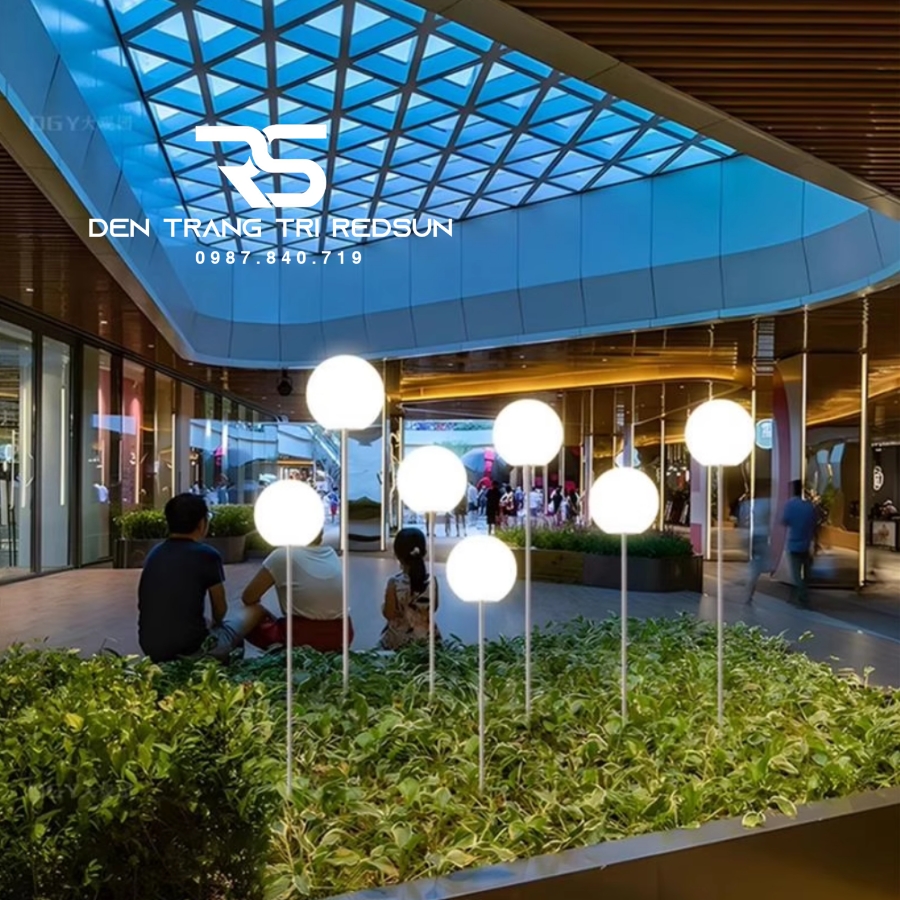 Đèn Sân Vườn Cảnh Quan Ngoài Trời Hình Cầu Trang Trí Resort, Nhà Hàng, Công Viên DSV-002