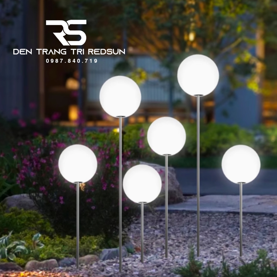 Đèn Sân Vườn Cảnh Quan Ngoài Trời Hình Cầu Trang Trí Resort, Nhà Hàng, Công Viên DSV-002