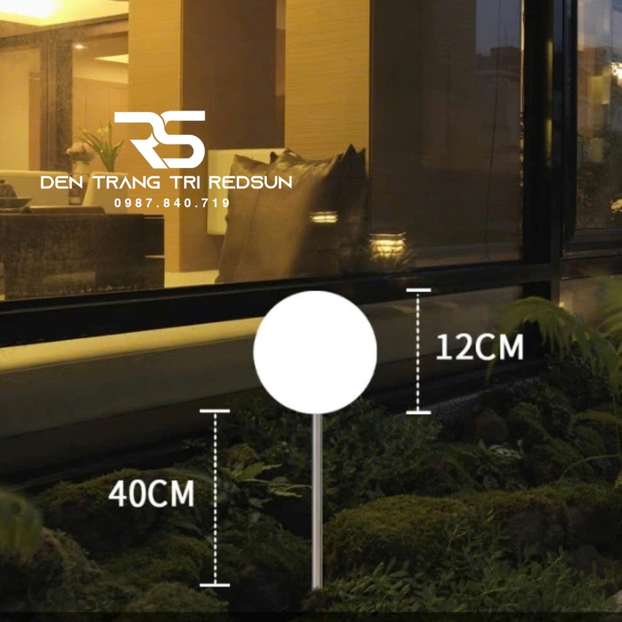 Đèn Sân Vườn Cảnh Quan Ngoài Trời Hình Cầu Trang Trí Resort, Nhà Hàng, Công Viên DSV-002