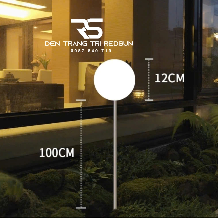 Đèn Sân Vườn Cảnh Quan Ngoài Trời Hình Cầu Trang Trí Resort, Nhà Hàng, Công Viên DSV-002