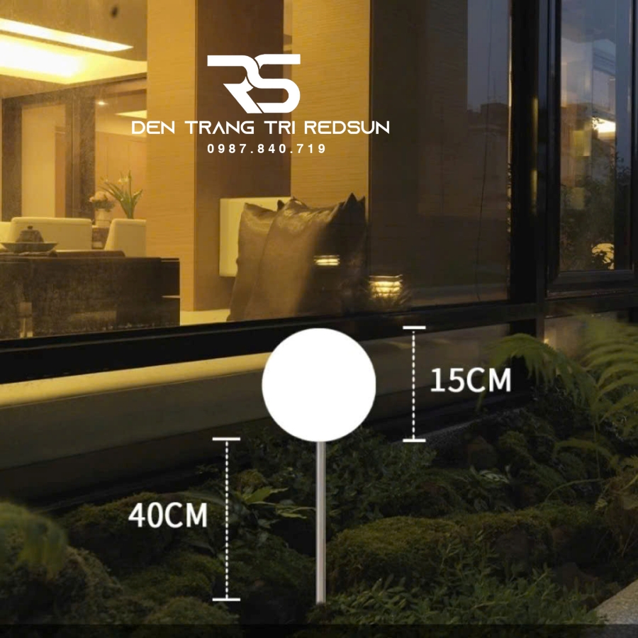 Đèn Sân Vườn Cảnh Quan Ngoài Trời Hình Cầu Trang Trí Resort, Nhà Hàng, Công Viên DSV-002