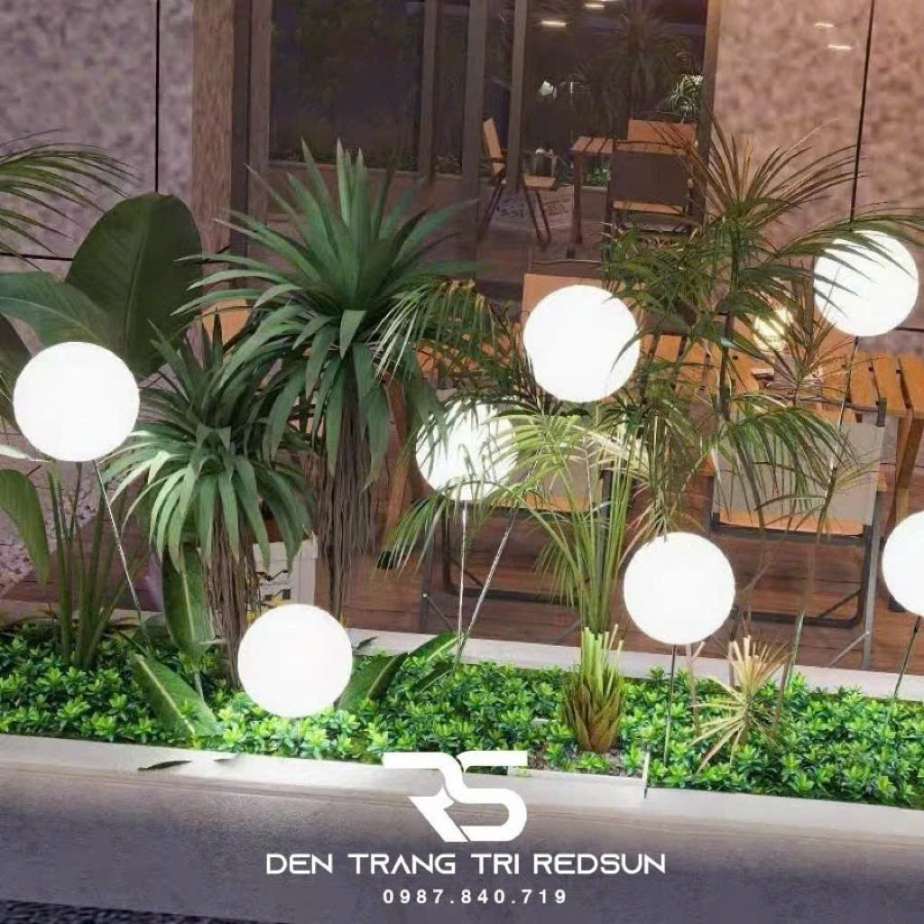 Đèn Sân Vườn Cảnh Quan Ngoài Trời Hình Cầu Trang Trí Resort, Nhà Hàng, Công Viên DSV-002