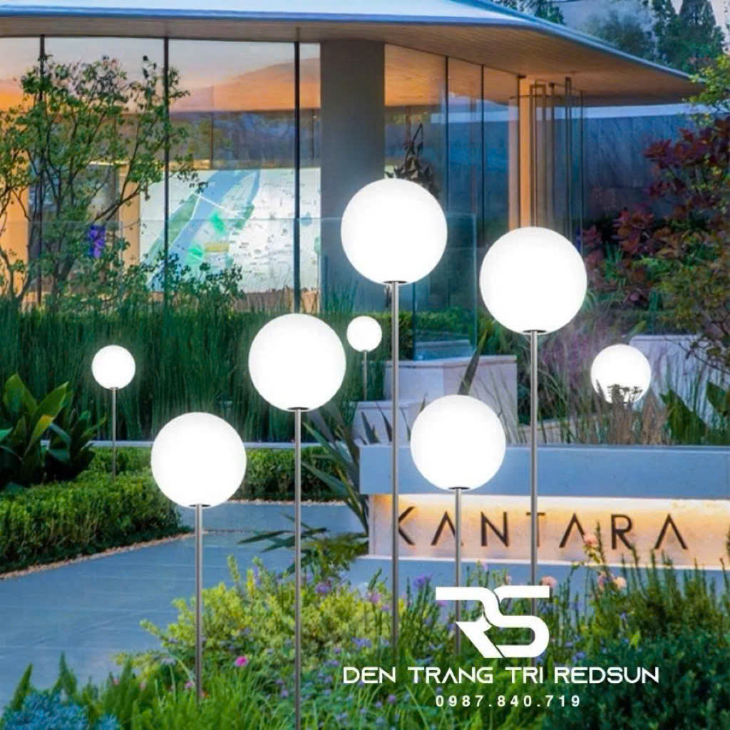 Đèn Sân Vườn Cảnh Quan Ngoài Trời Hình Cầu Trang Trí Resort, Nhà Hàng, Công Viên DSV-002