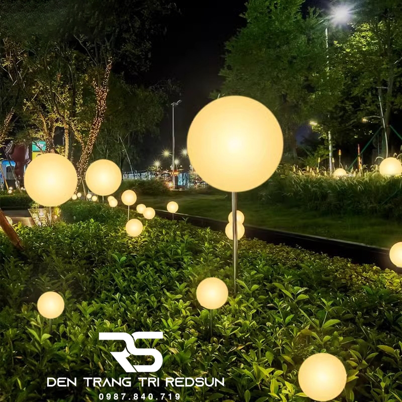 Đèn Sân Vườn Cảnh Quan Ngoài Trời Hình Cầu Trang Trí Resort, Nhà Hàng, Công Viên DSV-002