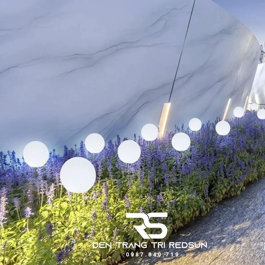 Đèn Sân Vườn Cảnh Quan Ngoài Trời Hình Cầu Trang Trí Resort, Nhà Hàng, Công Viên DSV-002