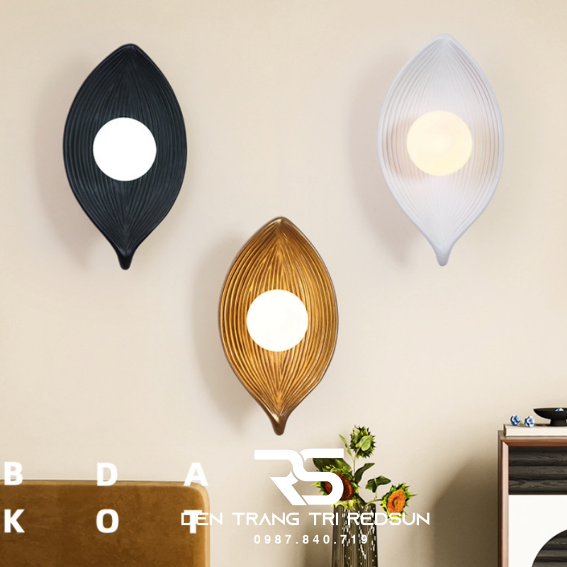 Đèn Tường Hiện Đại Hình Lá Trang Trí Phòng Khách, Phòng Ngủ Phong Cách Bắc Âu DT-1041