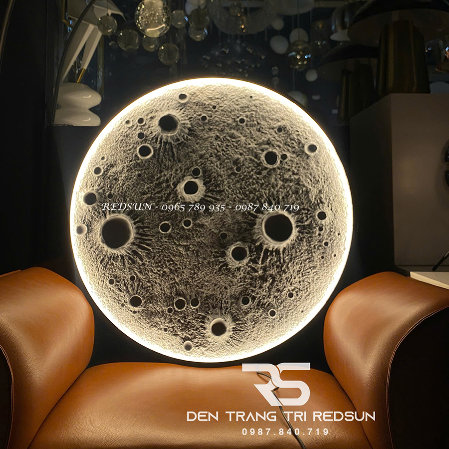 Đèn Tường Trang Trí Phòng Khách, Phòng Ngủ, Cầu Thang Phong Cách Bắc Âu Mặt Trăng 3D DT-131