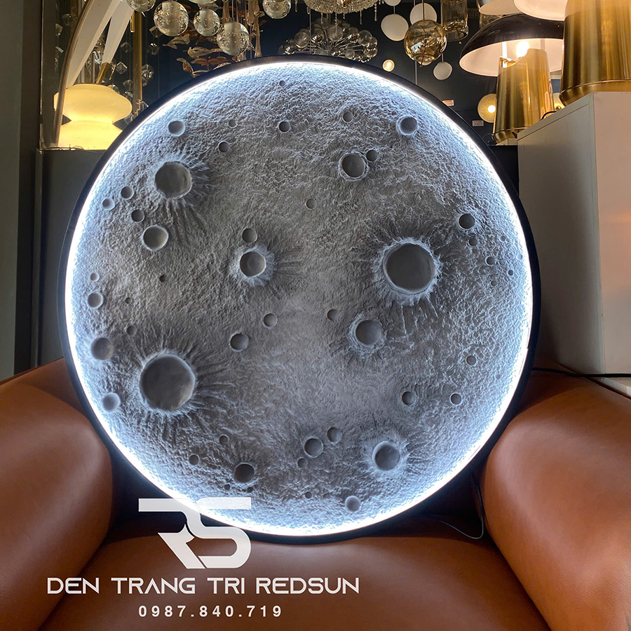 Đèn Tường Trang Trí Phòng Khách, Phòng Ngủ, Cầu Thang Phong Cách Bắc Âu Mặt Trăng 3D DT-131