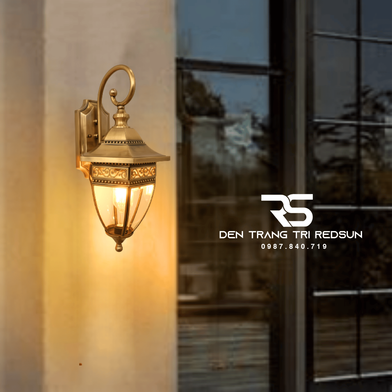Đèn Tường Chùa Đồng Lắp Ngoài Trời DT-C0699