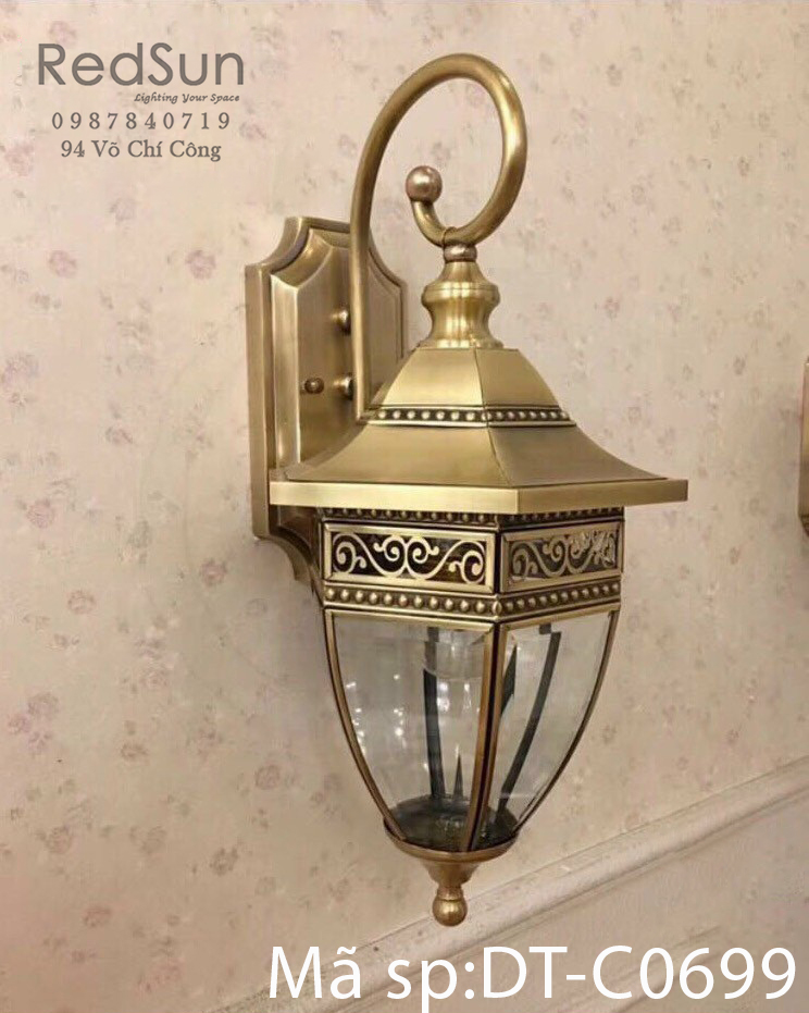 Đèn Tường Chùa Đồng Lắp Ngoài Trời DT-C0699