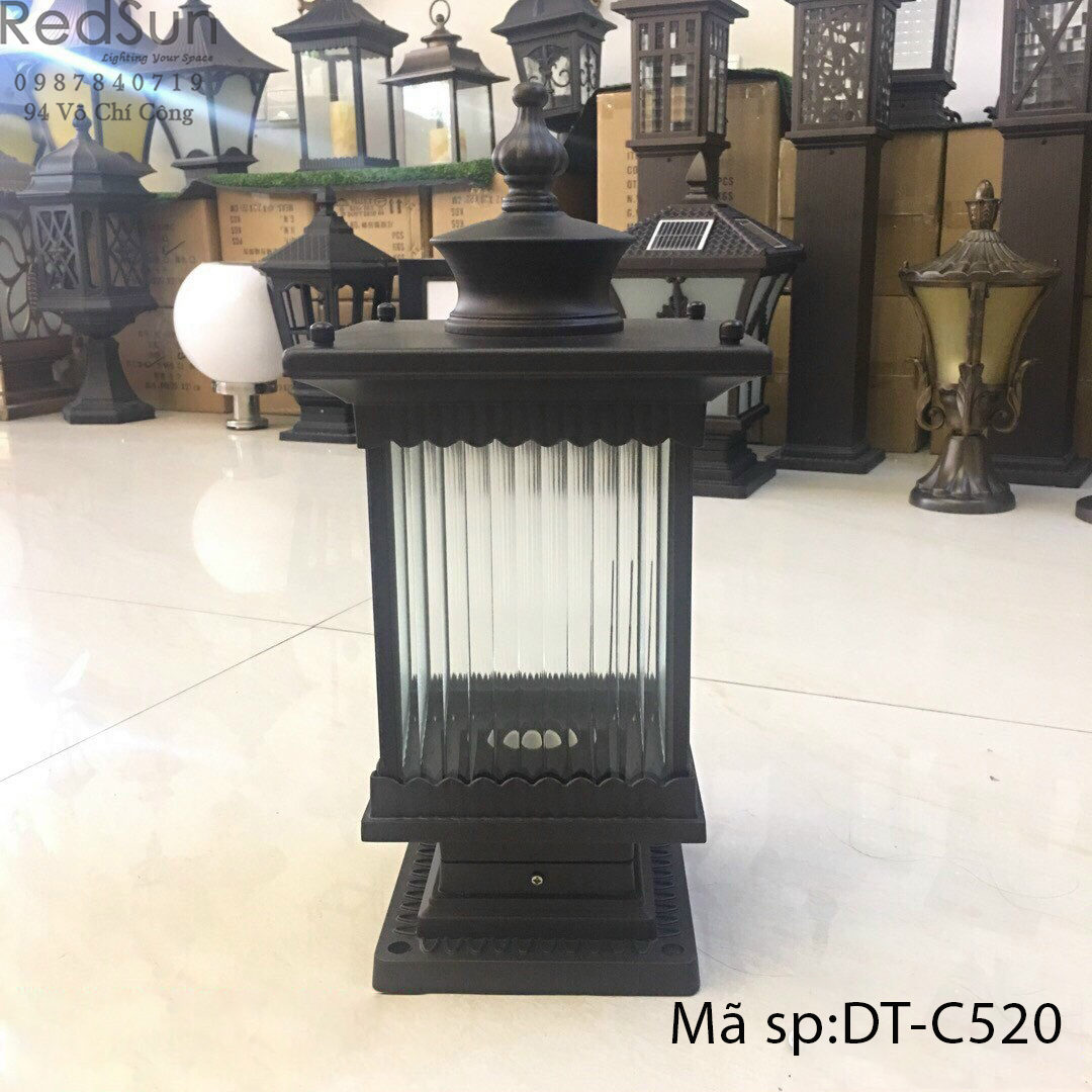 Đèn Trụ Cổng Chất Liệu Đồng Lắp Ngoài Trời DT-C520