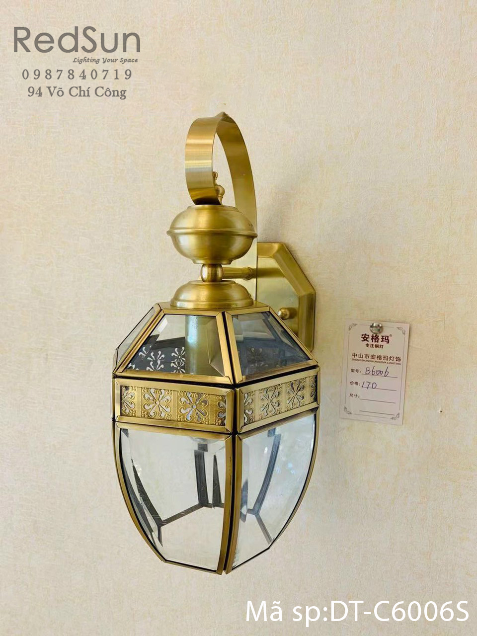 Đèn Tường Chùa Đồng Lắp Ngoài Trời DT-C6006S