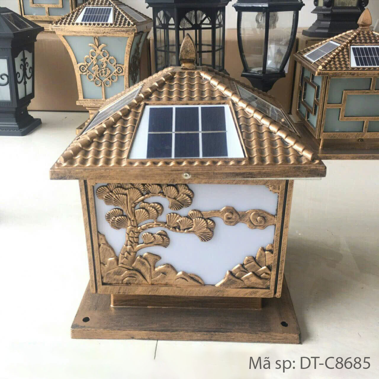 Đèn Trụ Cổng Chất Liệu Năng Lượng Mặt Trời Lắp Ngoài Trời DT-C8685