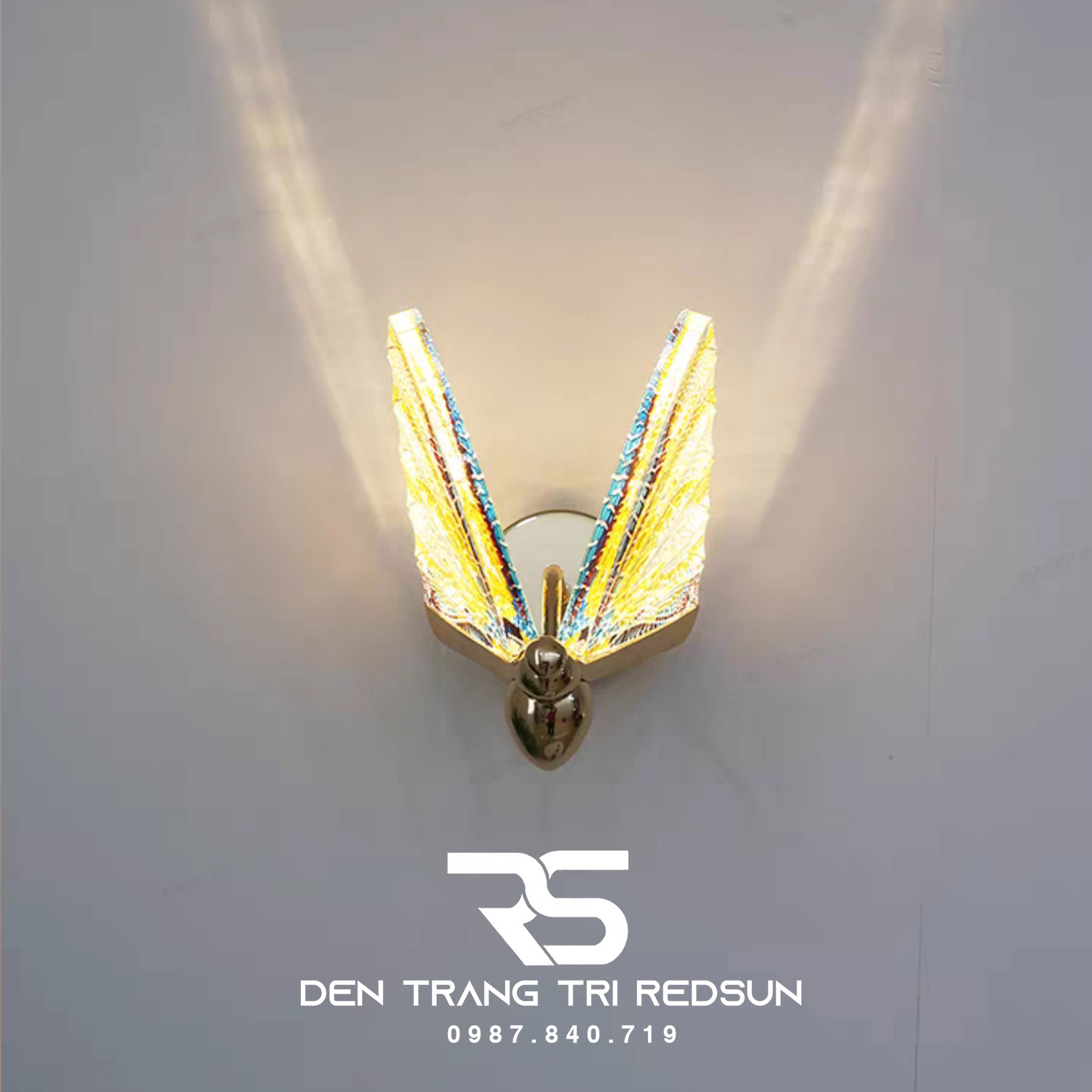 Đèn Tường Trang Trí Phòng Khách, Phòng Ngủ, Cầu Thang Hình Cánh Bướm Phong Cách Bắc Âu DT1162