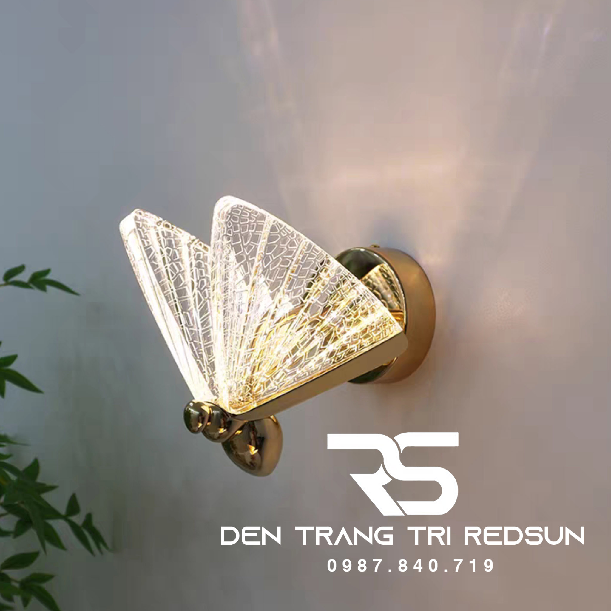 Đèn Tường Trang Trí Phòng Khách, Phòng Ngủ, Cầu Thang Hình Cánh Bướm Phong Cách Bắc Âu DT1162
