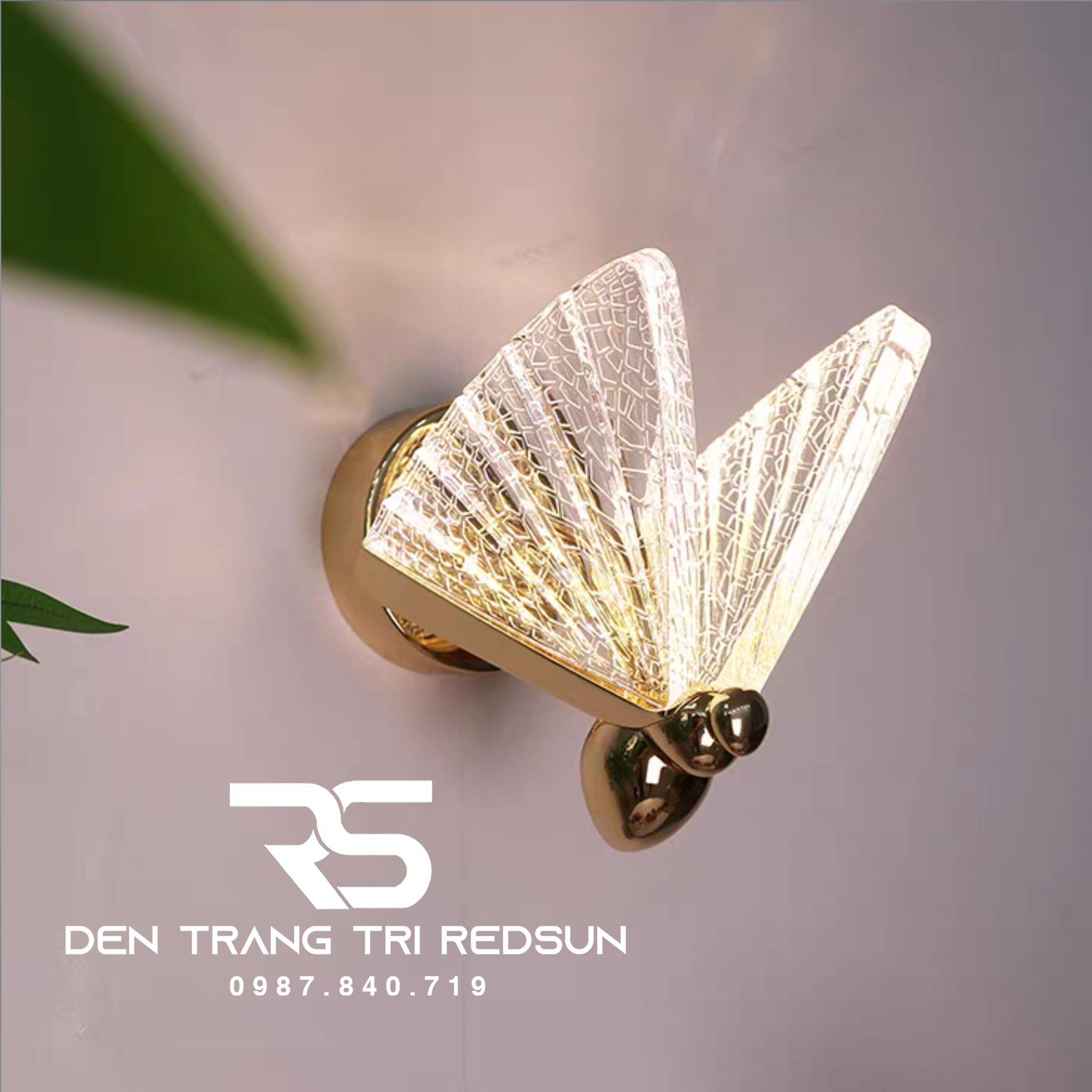 Đèn Tường Trang Trí Phòng Khách, Phòng Ngủ, Cầu Thang Hình Cánh Bướm Phong Cách Bắc Âu DT1162