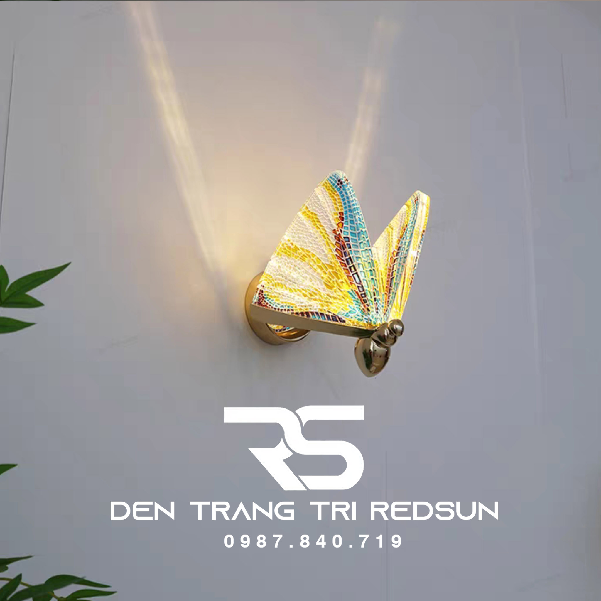 Đèn Tường Trang Trí Phòng Khách, Phòng Ngủ, Cầu Thang Hình Cánh Bướm Phong Cách Bắc Âu DT1162