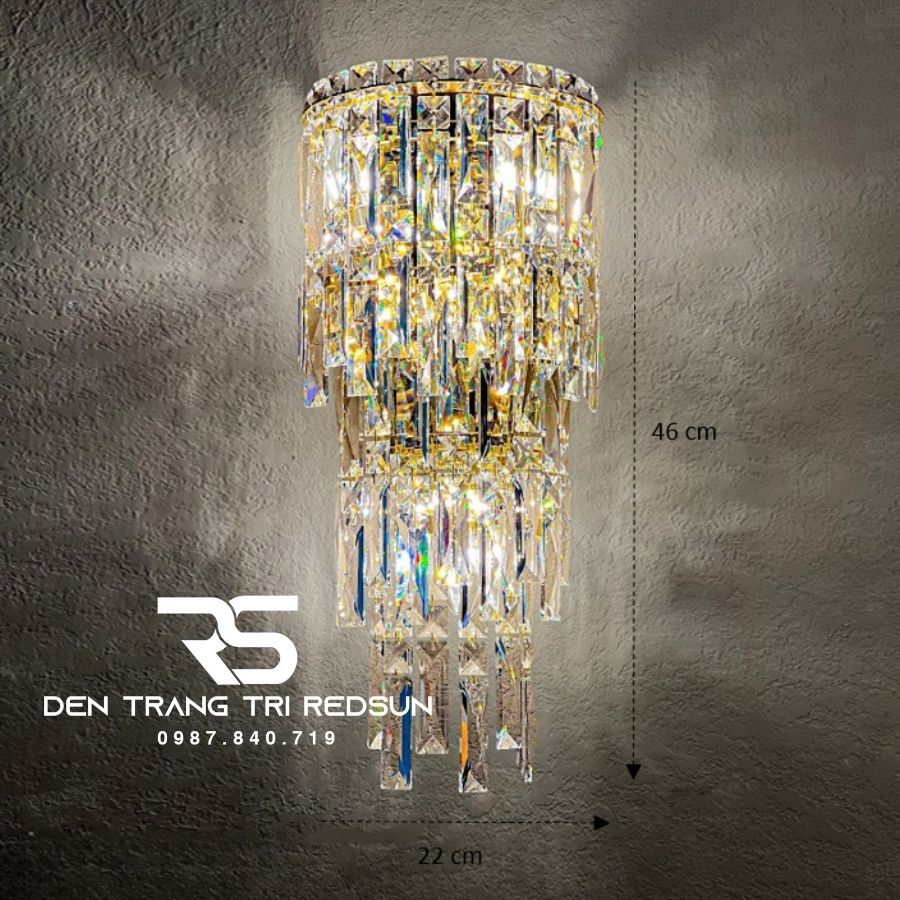 Đèn Tường Pha Lê Trang Trí Phòng Khách Hiện Đại DT1212