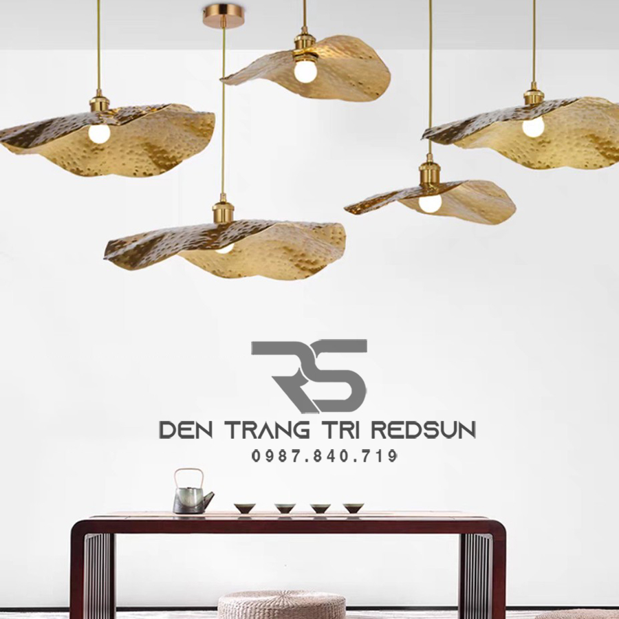 Đèn Thả Trần Hiện Đại Bắc Âu Lá Sen Sắt CDT-T018
