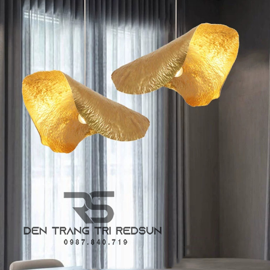Đèn Thả Trần Hiện Đại Bắc Âu Lá Sen Đồng CDT-T037