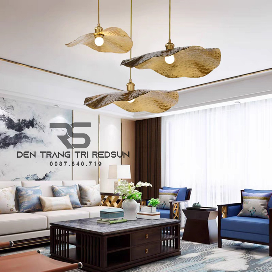 Đèn Thả Trần Hiện Đại Bắc Âu Lá Sen Sắt CDT-T018