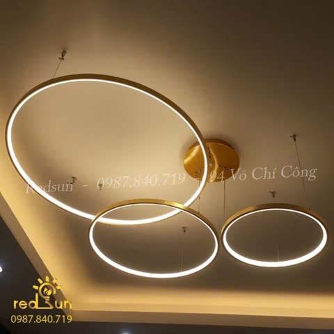 Đèn thả nhiều vòng hiện đại G2 - 3 vòng sát trần