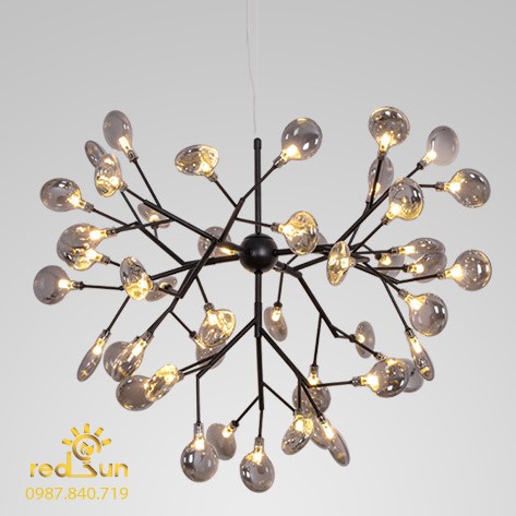 Chùm Hera dáng cầu 45 lá thủy tinh DC-L010