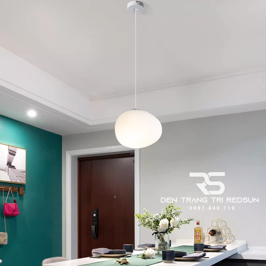 Đèn Thả Trần Hiện Đại Phong Cách Bắc Âu Đá Cuội Chất Liệu Thuỷ Tinh CDT-T015