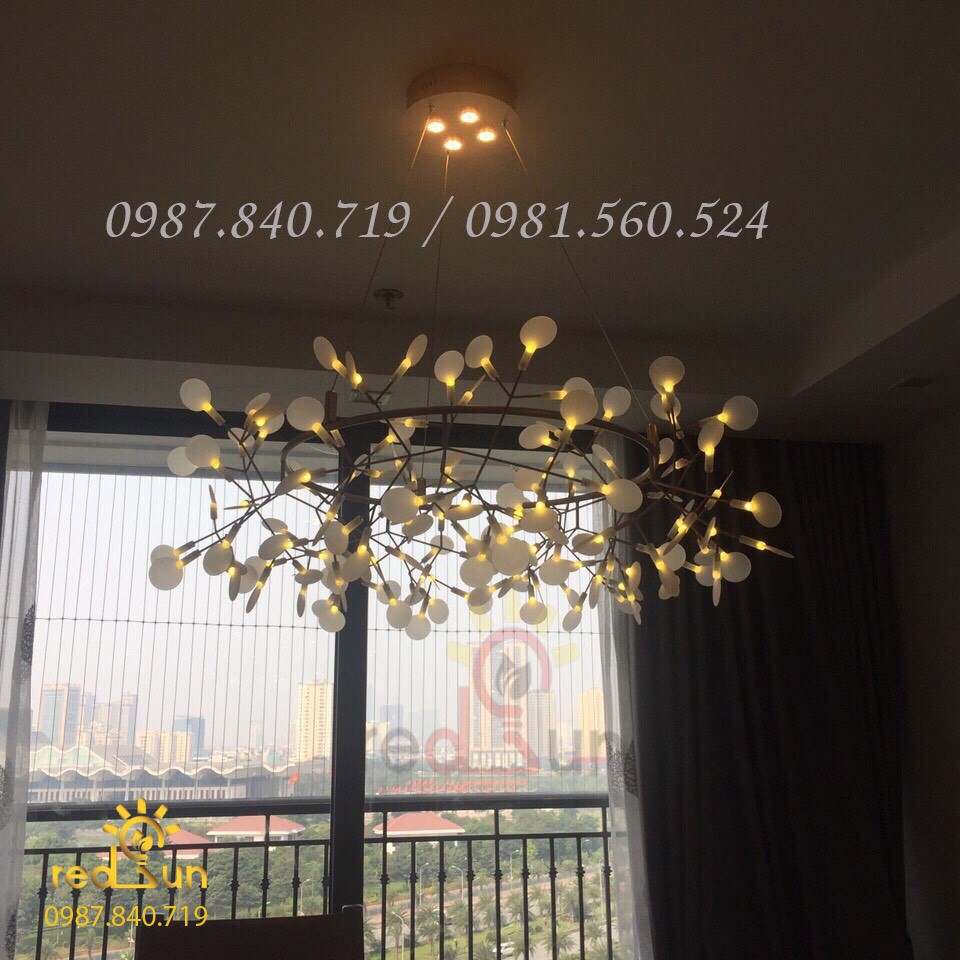 Chùm Hera dáng tròn lá nhựa DC-L005
