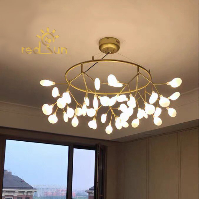 Chùm Hera dáng tròn 45 lá thủy tinh DC-L003