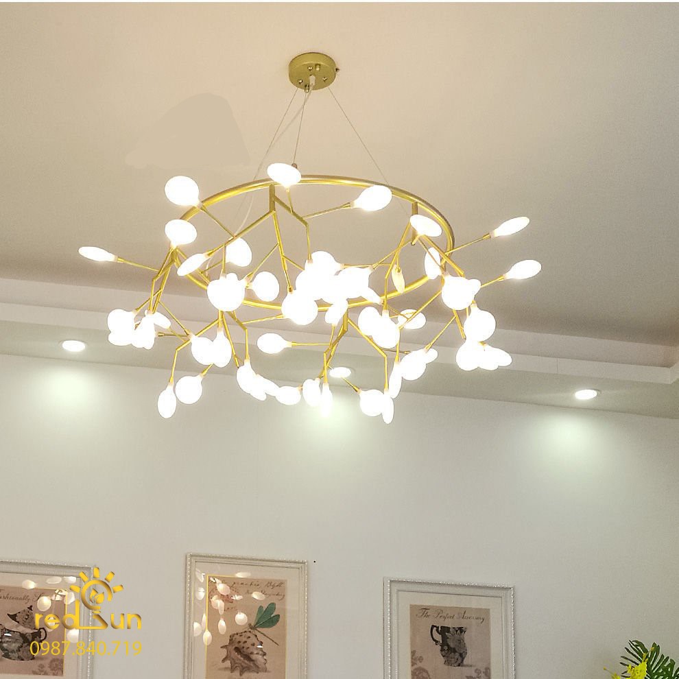 Chùm Hera dáng tròn 45 lá thủy tinh DC-L003