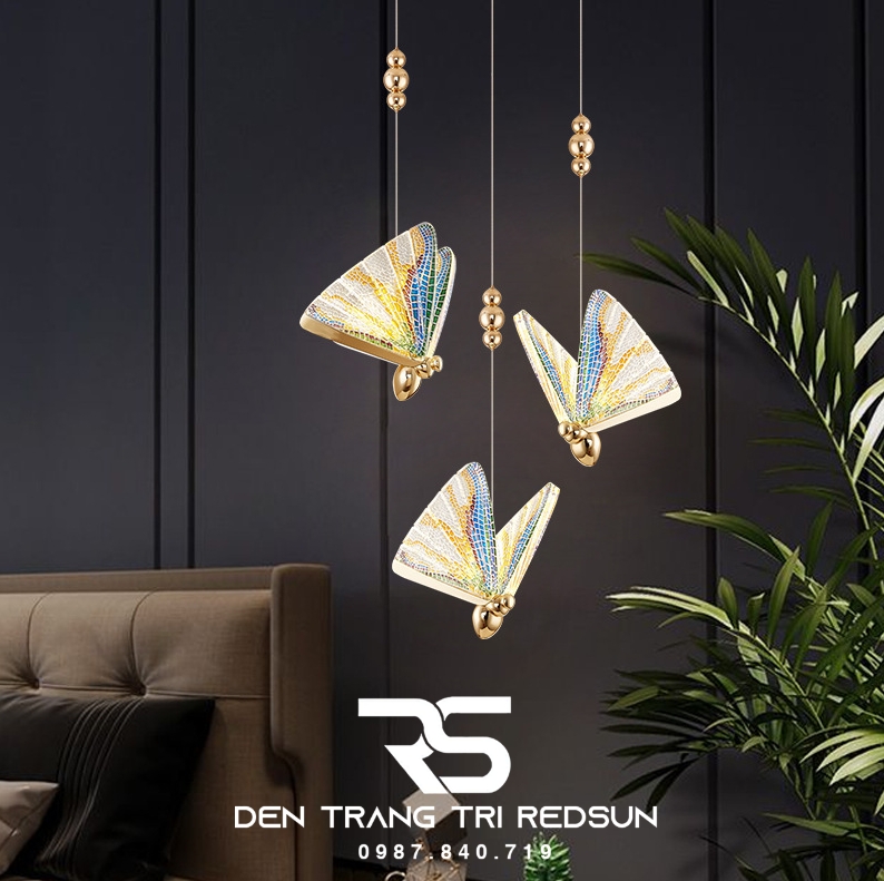 Đèn Thả Trần Hiện Đại Lắp Phòng Khách, Phòng Ngủ, Thông Tầng Cầu Thang Phiên Bản Cầu Vồng Sắc Màu HTK038