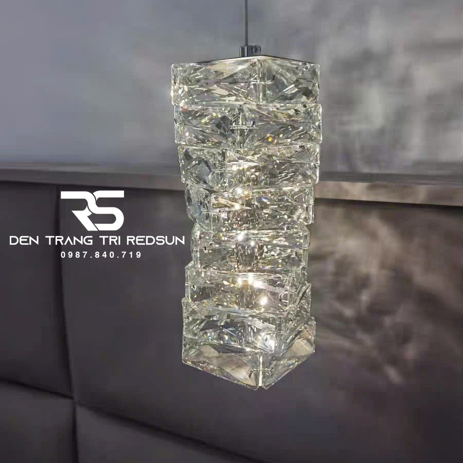 Đèn Thả Trần Lắp Phòng Khách, Phòng Ngủ, Bàn Ăn, Thông Tầng Cầu Thang Hiện Đại Chất Liệu Pha Lê HTK049