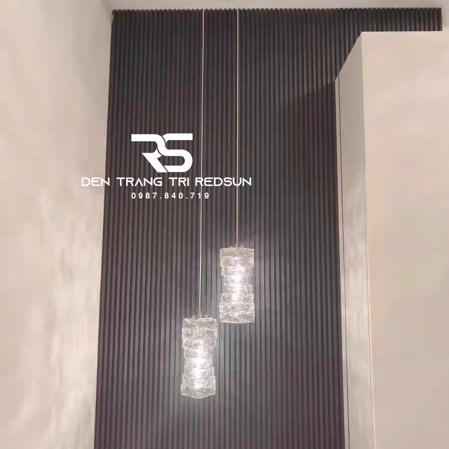 Đèn Thả Trần Lắp Phòng Khách, Phòng Ngủ, Bàn Ăn, Thông Tầng Cầu Thang Hiện Đại Chất Liệu Pha Lê HTK049